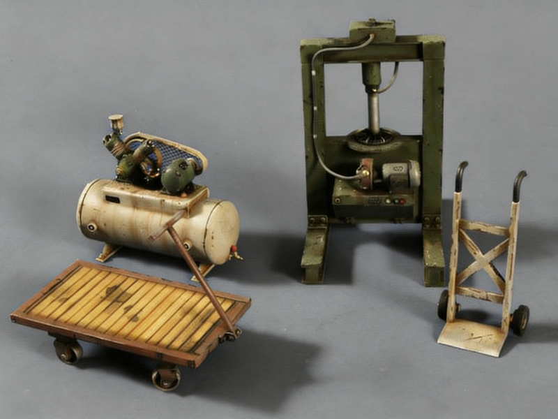 Model Kit In Era - Maßstab 1:35, Druckguss-Harzmodell, zusammengebauter Bausatz, Werkstatt-Hydraulikpresse,