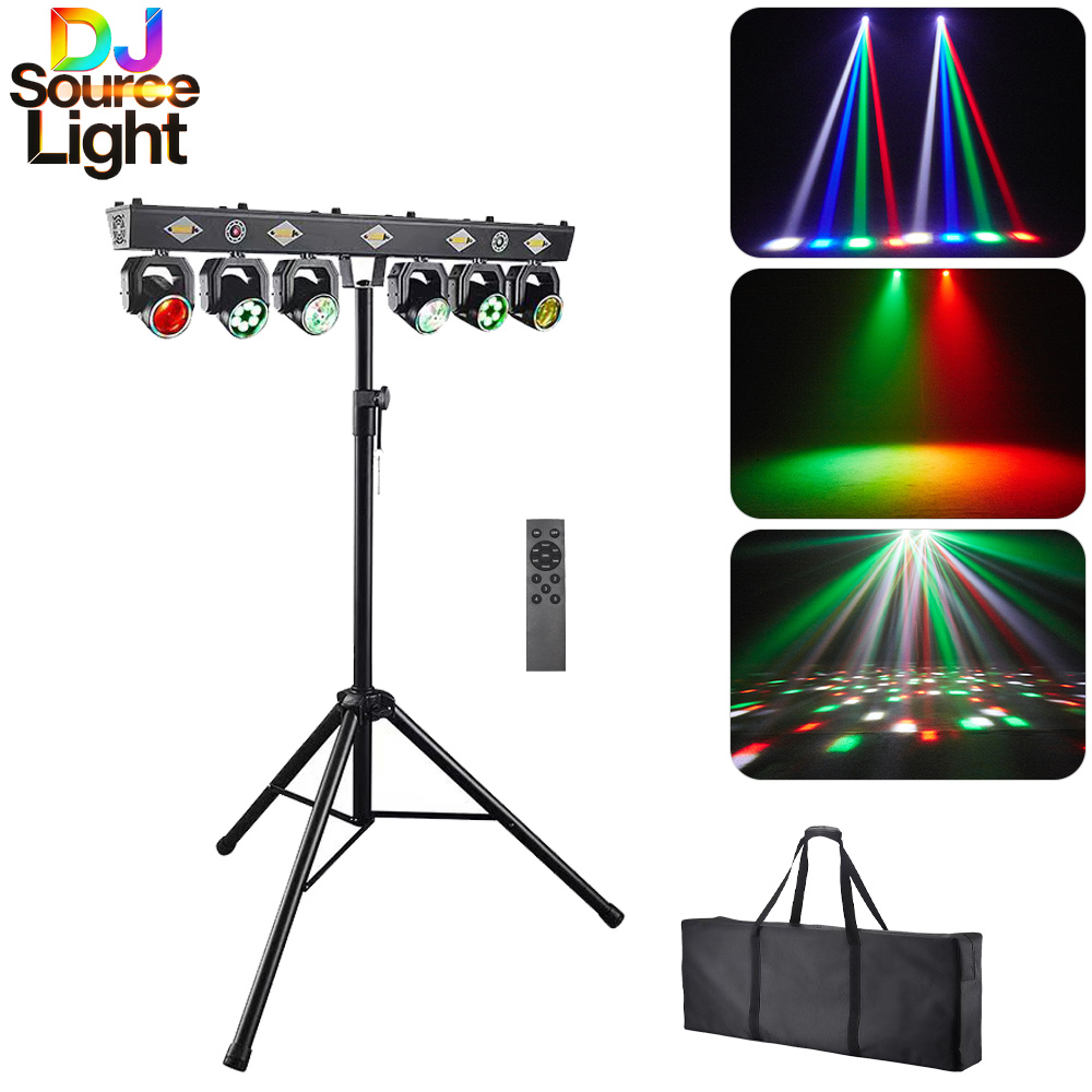 Wash Effect Set - DJSOURCE Effektlicht 6-in-1 Strobe Laser Beam