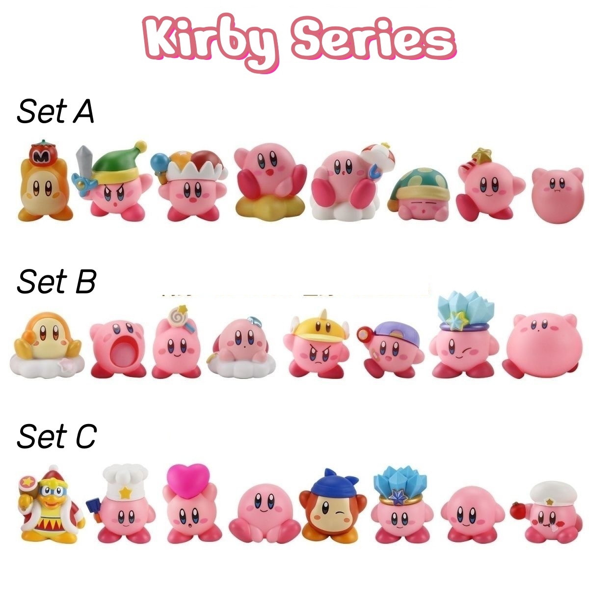 Model Kit Kirby - Kirby Friends Serie Blindbox-Figuren Niedliche Cartoon