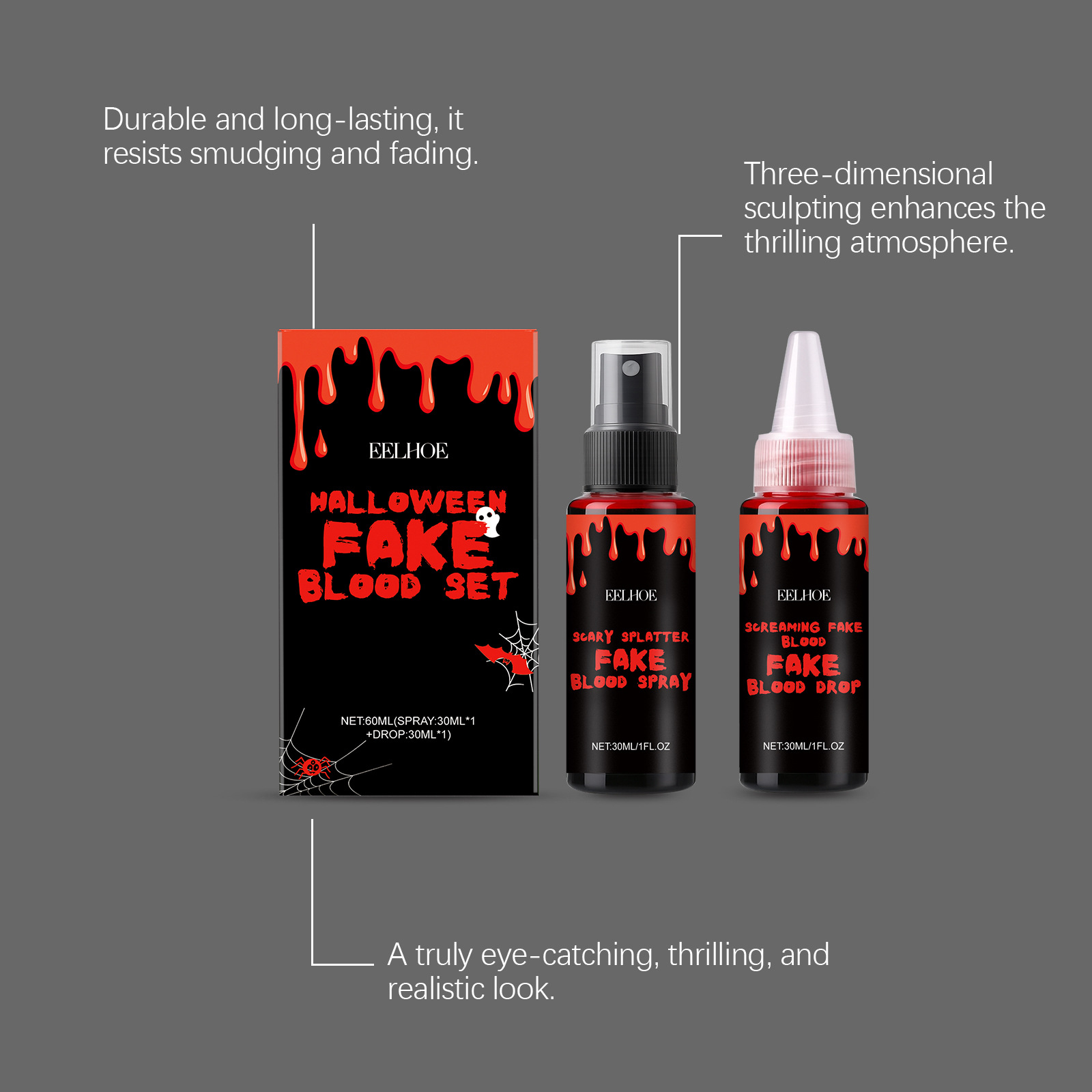 3-teiliges Halloween-Fake-Blut – Wash Effect Set Bewertung und Preis