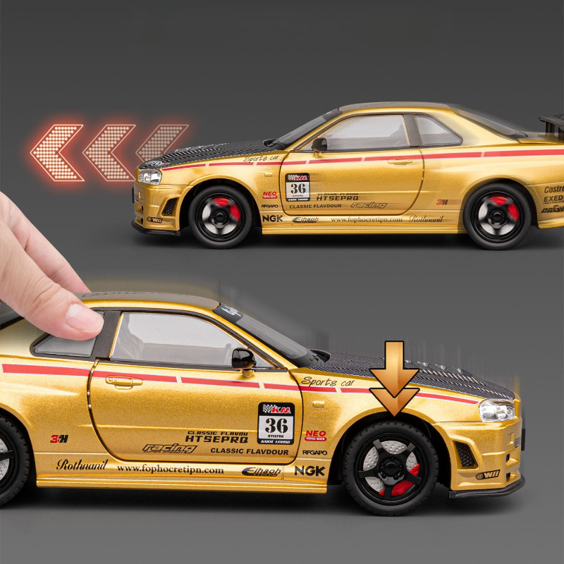 1:24 GTR R34 Sportwagen Modell – Model Kit Ae86 Bewertung und Preis